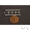 Phare rond Blanc Chrom&eacute; 3mm x4