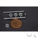 Phare rond Blanc Chrom&eacute; 5mm x4