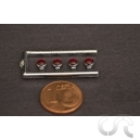 Feux Arri&egrave;re Rond Chrom&eacute; 3mm x4