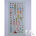 Planche d&eacute;calque: Stickers Nascar (Pepsi, Gulf, Koni...)