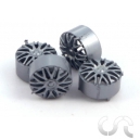Insert de jantes Type "BBS" Argent x4