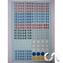 Planche d&eacute;calque: Chiffres et Ronds Divers Couleurs