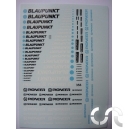 Planche d&eacute;calque: "BLAUPUNKT, PIONEER"