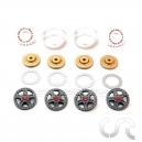 Insert Type " BBS 6 Spokes" x2  Gun M&eacute;tal (1/24)