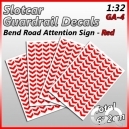 Autocollants " Barri&egrave;re Virage (Rouge) "