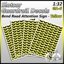 Autocollants " Barri&egrave;re Virage (Jaune) "