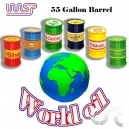 Barils D'Huile 55 Gallon US " World Oil "